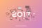 Infographic banner, 2017 - year of opportunities. Trends, predictions and expectations in social media technologies