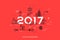 Infographic banner, 2017 - year of opportunities. Trends and predictions in water supply, electric power generation