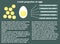 Infographic about the beneficial properties of egg.