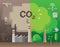 Infographic of Carbon Offset concept