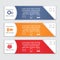 Infographic card report template. Vector