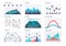 Infographic chart. Statistics bar graphs, economic diagrams and charts. Demographic infographics vector elements