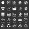 Infographic chart types icons set grey vector
