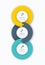 Infographic circle timeline web template for business with icons and puzzle piece jigsaw concept. Awesome flat design to be used