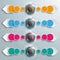 Infographic Colored Buttons Drops Directions