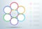 Infographic Colourful 6 Step Interweaving Circle Diagram