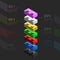 Infographic concept from colorful 3d Lego building blocks. lego bricks. 3d Infographic stairs