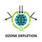 Infographic concept of Ozone Depletion