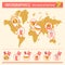 Infographic. Consumption of fast food around the world.