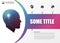 Infographic. Creative head. Colorful circle with icons. Vector