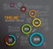 Infographic dark timeline report template with circles