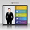 Infographic design with businessman. Modern design template
