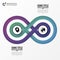 Infographic design concept. Two connected circles. Vector