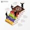 Infographic design template. Business Books. Vector