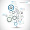 Infographic design template with gear chain