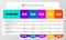 Infographic design template. Pricing table concept. Vector