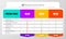 Infographic design template. Pricing table concept. Vector