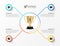 Infographic design template. Success concept. Trophy symbol