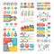 Infographic Elements Collection - Business Vector Illustration in flat design style