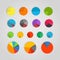 Infographic elements collection. Color pie-chart