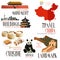 Infographic elements for traveling to China