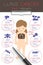 Infographic Female Lung Cancer set, Doctor writing and hand drawing paper chart