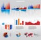 Infographic graphs and elements.