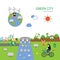 Infographic green ecology city