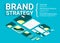 Infographic illustration of Brand strategy - four