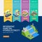 Infographic Isometric Hydroelectricity
