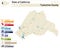 Infographic and map of Tuolumne County in California USA