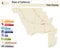 Infographic and map of Yolo County in California USA