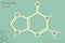 Infographic of the molecule of Guanine