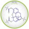 Infographic of the molecule of Heroin