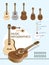 Infographic music of guitar set