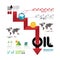 Infographic oil business of the world arrow concept with icons v
