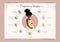 Infographic of pregnancy stages. Silhouette of african pregnant woman . Vector illustration in flat style.