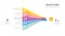 Infographic Sales funnel diagram template for business. Modern Timeline inbound step, digital marketing data, presentation vector