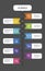 Infographic Science template. Icons in different colors. Include Science, Microbiology, Informatics, Neurobiology and