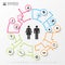 Infographic social network concept. Modern business template