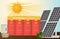 Infographic solar panel whit 4 step, Environmental Vector Concept, Infographic Design Elements