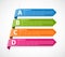 Infographic template for business presentations or information banner. Multi-colored colored ribbons.