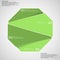 Infographic template with green octagon randomly divided to four parts