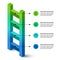 Infographic template. isometric ladder with 4 steps. Vector