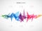 Infographic template with polygonal abstract shapes