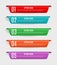Infographic Templates with Color labels, steps and options for Business Vector Illustration