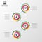 Infographic timeline. Business concept. Colorful circle with icons. Vector illustration