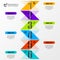 Infographic timeline. Colorful concept with arrows. Vector