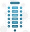 Infographic timeline style medical design circle and square shape dashed line