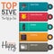 Infographic of top five the gift for dad for Fathers Day in flat design.